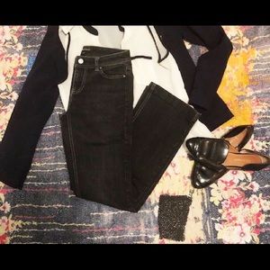 White House Black Market Black Boot Cut Jeans Sz0